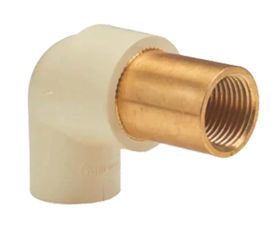 Ashirvad Flowguard Plus CPVC Brass Female Extension 90° Elbow, 3/4" X 1/2" (Brass Elbow Long)